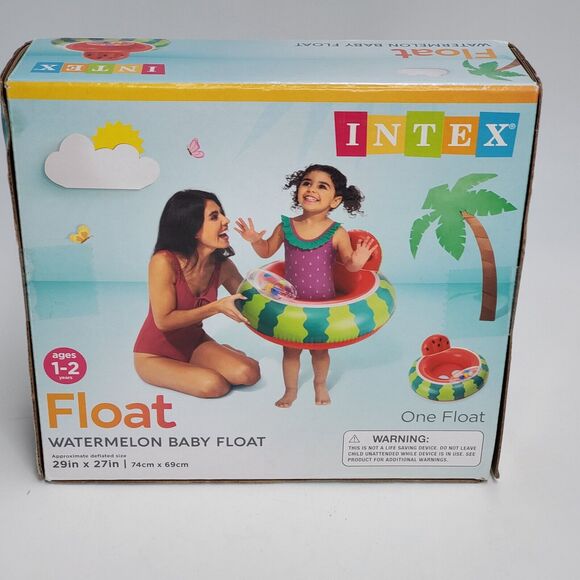 Watermelon Baby Float Intex For Ages 1-2 years 29in x 27in Max Weight 33lb - Picture 3 of 4